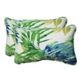 thumbnail image 1 of Pillow Perfect 585611 Indoor-Outdoor Soleil Blue & Green Rectangular Throw Pillow - Set of 2, 1 of 4