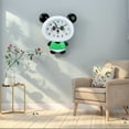 thumbnail image 2 of Unique Bargains 1pc Cute Panda Cartoon Non Ticking Wall Clock 15" x 12" x 1.7" Green, 2 of 5