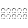 thumbnail image 2 of U Rings, 10 Sets Metal U Rings Buckle Handbag Connector with PH Screws Strong Long Lasting StableTrusted for Leather Crafts, 2 of 7