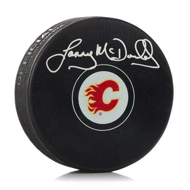 Rondelle de Hockey des Flames de Calgary Signée par Lanny McDonald