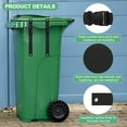 thumbnail image 2 of Uxcell 2-Set Trash Can Locks for Animals, 17 Inch Buckle Type Raccoons Bear Proof Garbage Strap Lid Garbage Can Lock [Black], 2 of 2