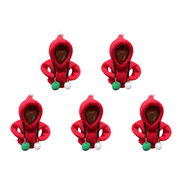 5uds. Sudadera con capucha para palanca de cambios de coche, divertida camisa con perilla de cambio de marchas (bola de piel roja)