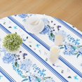 thumbnail image 5 of Oval Tablecloth 60x84 Inch, Blue Stripe Floral Table Cloth for Oval Table, Waterproof Spring Tablecloth Wrinkle Free for Dining, Picnic, Party Decor, 5 of 6