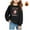 Black, variant on WhouRiu Girl Christmas Sweatshirt Warm Santa Print Long Sleeve Shirt Kids Festival Holiday Winter Sweatshirts Black,Sized 18-24 M
