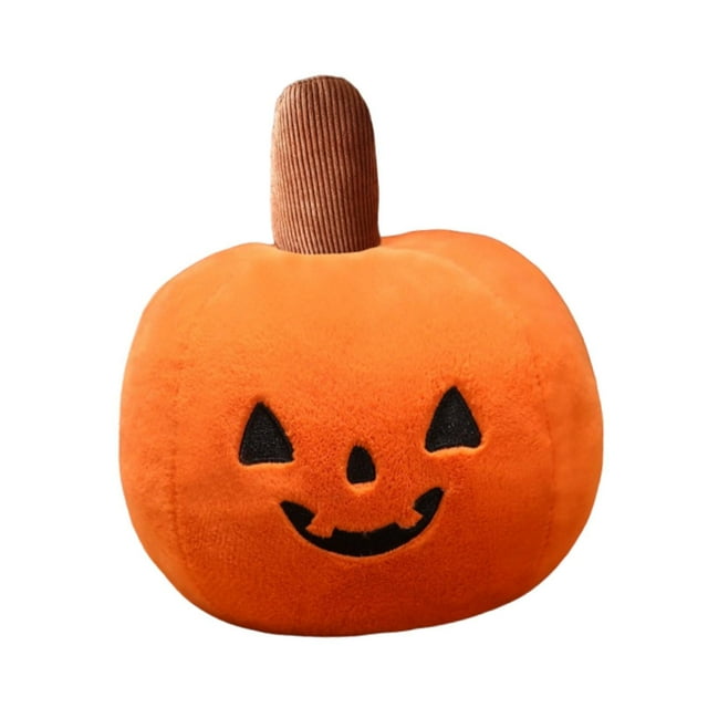 Cojín de Calabaza de Peluche Macarena 40cm de Diámetro para Decoración de Halloween
