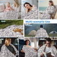 thumbnail image 5 of Haze Blue Leaf Cooling Blanket, Lightweight Breathable Summer Throw Blanket with Double Sided Cold Effect,Retro Farmhouse Plant Floral Branch Picnic Beach Blankets Bed Sheet for Hot Sleepers 30"x40", 5 of 8