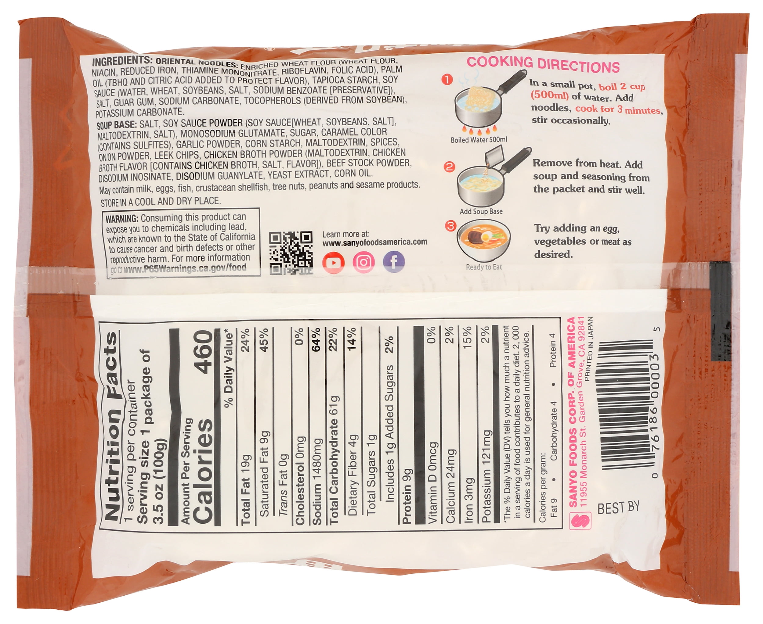 Pack of 24, Sapporo Ichiban Japanese Style Noodles & Beef Flavored Soup, 3.5 oz