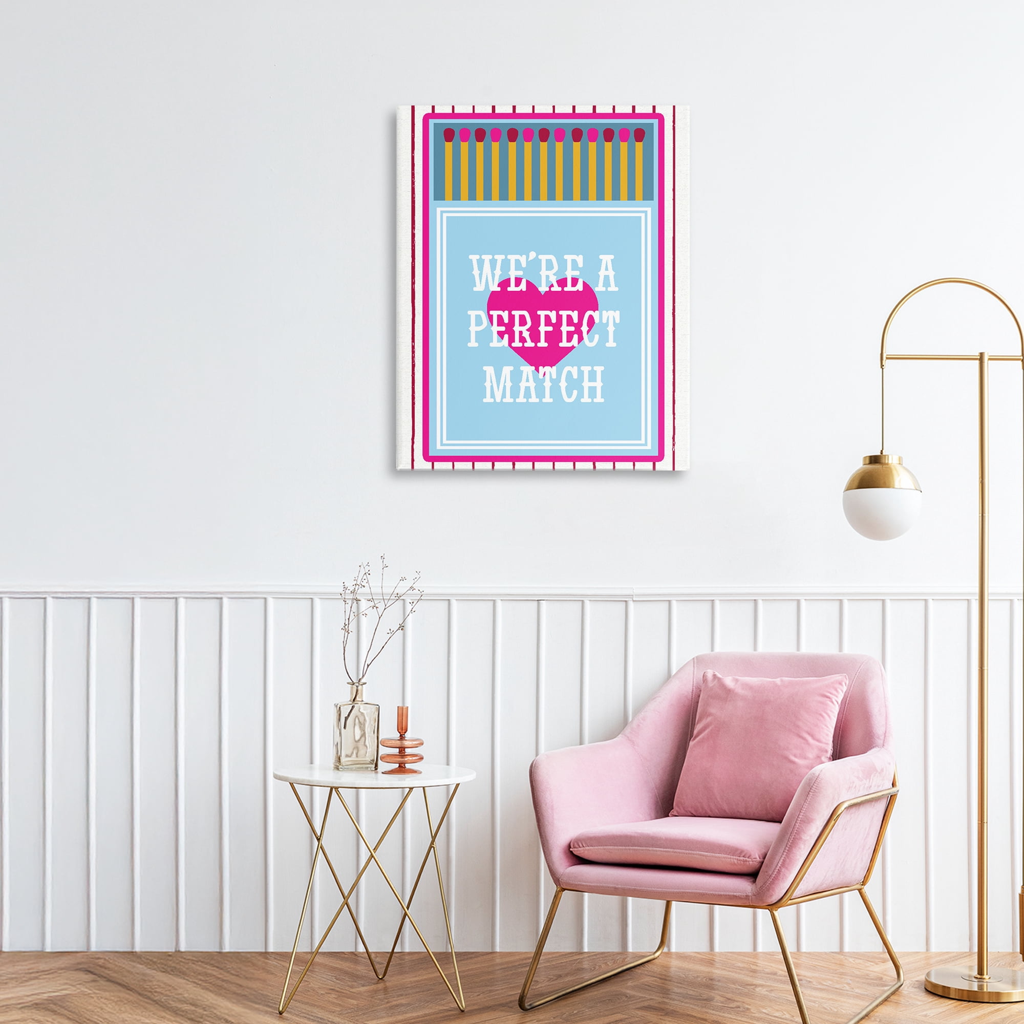 Stupell Industries We're A Perfect Match Canvas Wall Art, design by Lil' Rue