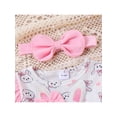thumbnail image 4 of Gupgi 1-3Y Toddler Girls Autumn A-line Dress Long Sleeve Bunny Print Ruffle Decor Dress with Headband, 4 of 9