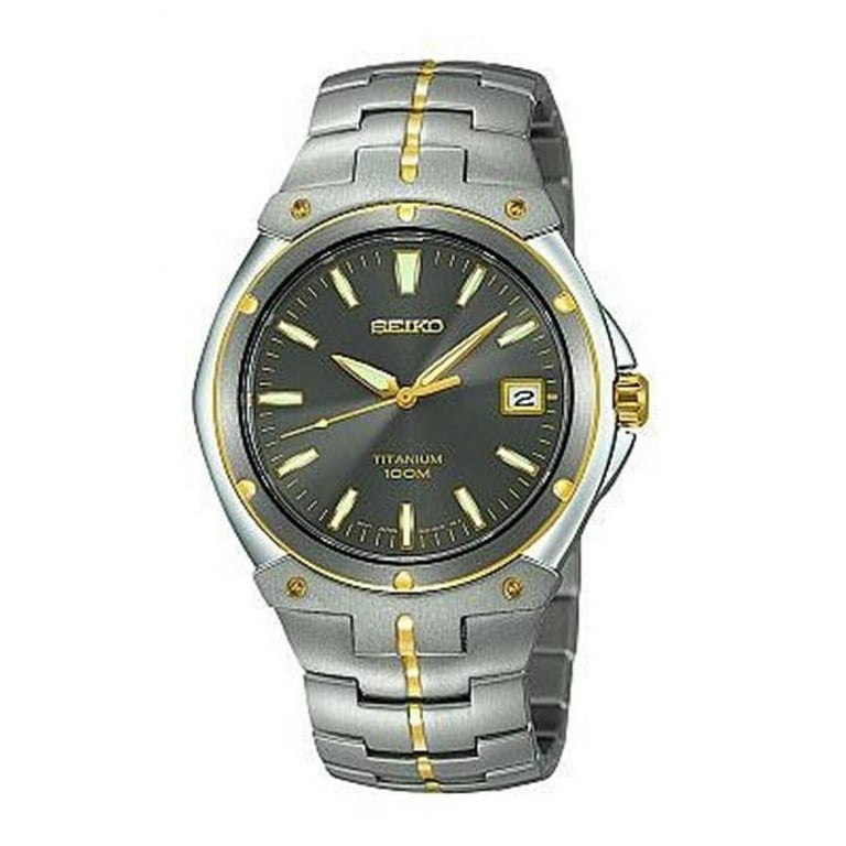 Seiko Men's Mid-Size Quartz Titanium Watch SGEB34 - Walmart.com