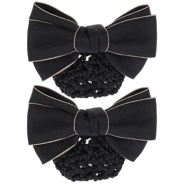 Moluckfu 2Ud Hair Clip Bun Cover Con Red Para Cabello Fino Y En Color Negro