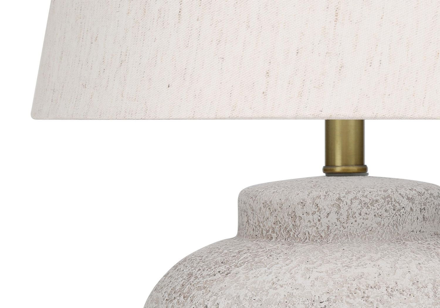 Monarch Specialties Luminaire, 22"h, Lampe De Table, Béton Crémeux, Teinte Ivoire / Crème, Moderne