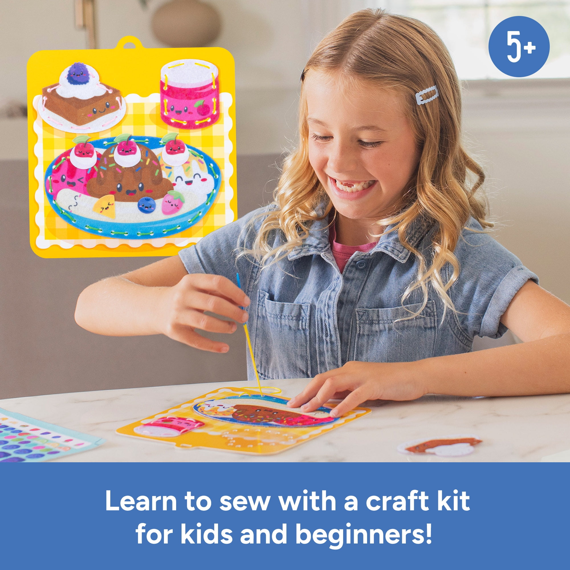 Educational Insights Sewing Kit - Sweet Treats, DIY Felt Craft Kit for Kids Ages 5+