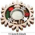 thumbnail image 2 of Wooden Candle Holders Festive Holiday Party Centerpiece Cozy Atmosphere Wax Candle Stand Dining Room Decor (Snowflake) Snowflake Snowflake Snowflake, 2 of 6