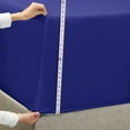 thumbnail image 2 of Extra Deep Pocket Fitted Sheet Elastic Corner Straps Fitted Sheets 18" - 21" Twin Size Royal Blue Color, 2 of 6
