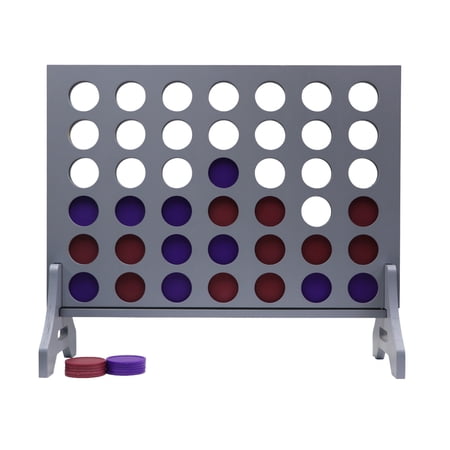 Tailgating Pros Premium Giant Four in a Row with Carrying Case - Jumbo Oversized Outdoor Yard Game - Connect Multiple Pucks in a Row to Win - Many Puck Colors Available!