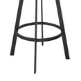 thumbnail image 4 of Lacey 30" Swivel Bar Stool in Black Iron with Walnut Finish and Vintage Black Faux Leather, 4 of 8