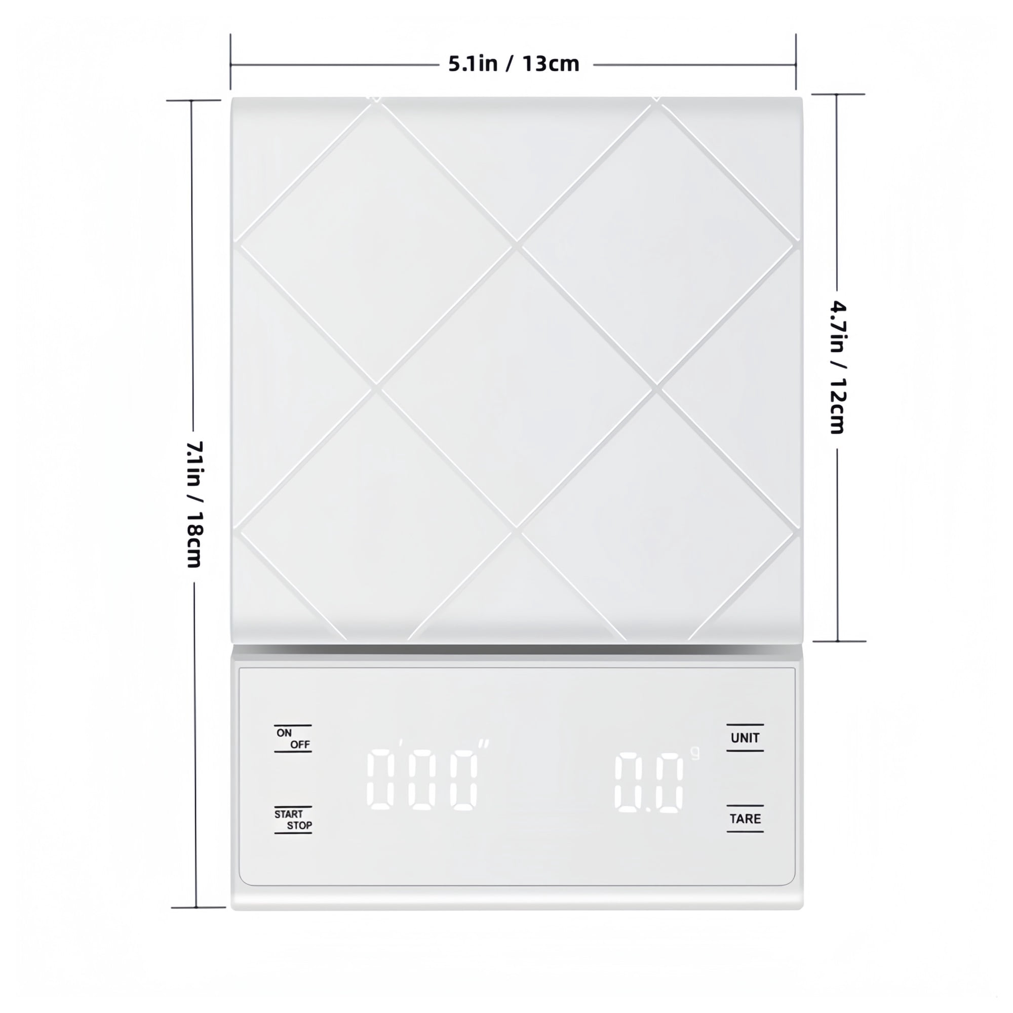 Coffee Scale, Timer Function, Digital Display, Maximum Weighing 3kg, Accuracy 0.1g Food Kitchen Scale Gram Weight Small Balance ,Simple Operation