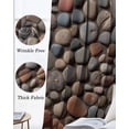 thumbnail image 6 of Colorful Stones Blackout Curtains 54 Inch Length 2 Panels Set for Living Room Bedroom, Modern Art Farmhouse Stones Room Darkening Window Curtains Thermal Insulated Black Out Curtain 52"x54", 6 of 8