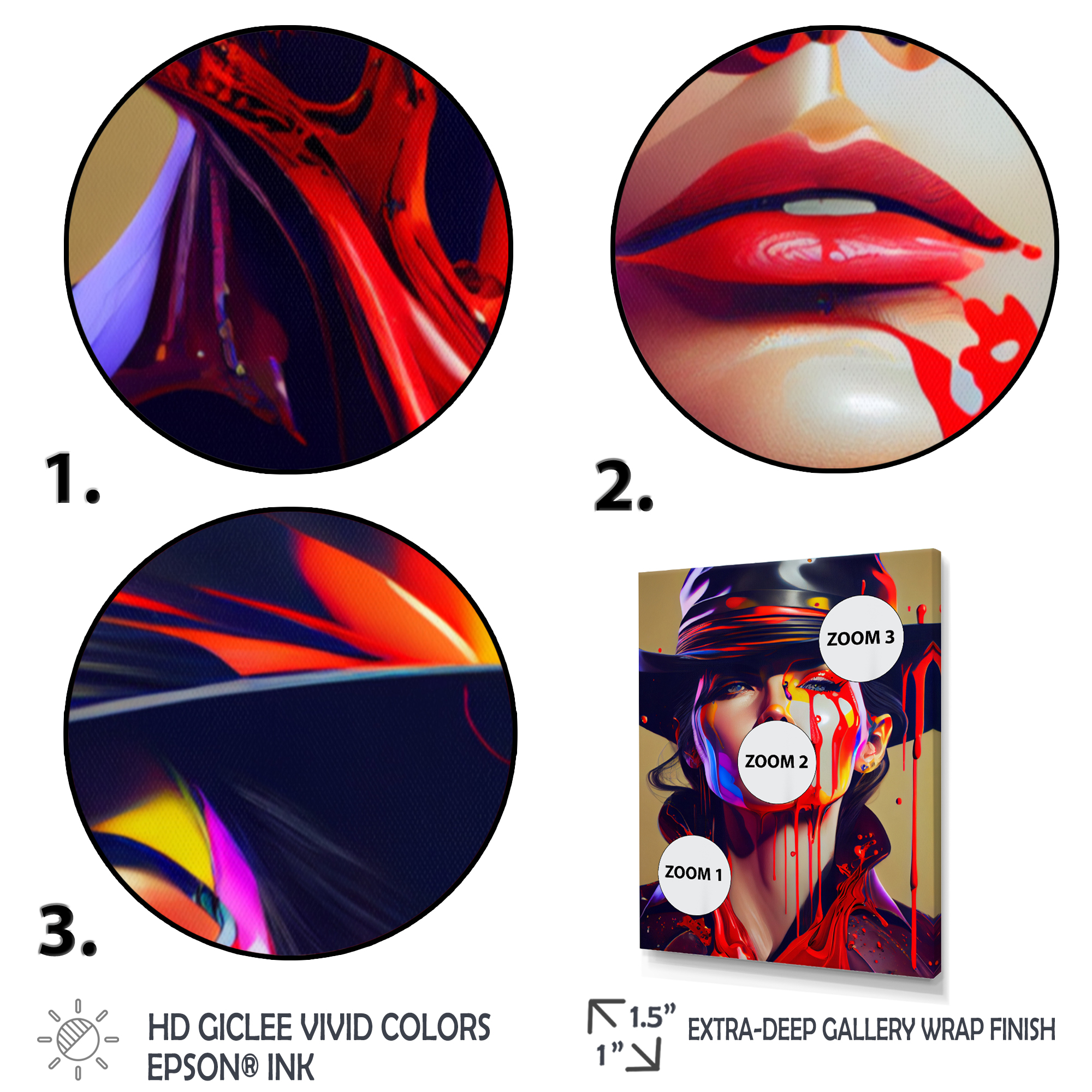 Designart Female Criminal Mastermind VII Canvas Wall Art