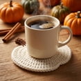 thumbnail image 5 of Crochet Coaster Handmade Pumpkin Shape Single Pack Heat Resistant for Halloween Home Decor, 5 of 8