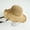 Khaki, variant on Womens Casual Beach Straw Hats Foldable Floppy Wide Brim Summer Cap with Adjustable Strap (White)