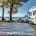thumbnail image 5 of KUETH 5' x 8' Outdoor Plastic Foldable Rug Waterproof Reversible Camping Mat Patio Yard Carpet,BLUE&WHITE, 5 of 7