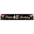 thumbnail image 2 of Glittery Happy 40th Birthday Banner with Heart Balloon Star Elements Party Supplies Photography Props Birthday Decoration Backdrop Background Decor, 2 of 6