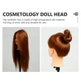 thumbnail image 4 of EeaseMX Cabeza de maniquí de práctica con cabello sintético y soporte Cabeza de muñeca de cosmetología, 4 of 8