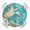 LightSeaGreen, variant on White Floral Round Tablecloth for 55-60 Inch Tables,Fitted Table Cover with Elastic Edge,Vintage Botanicals Blossom Motif Spring Waterproof Outdoor Table Cloth Protector for Patio Garden Dinner