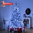thumbnail image 4 of 7 FT Pre-lit Artificial Christmas Tree, Hinged Xmas Pine Tree with 1250 Branch Tips, 450 Lights and Remote Control for Holiday Party Office Home, Silver, 4 of 6