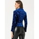 thumbnail image 3 of Chaqueta De Traje De Oficina De Negocios Con Solapa Y 1 Botón De Terciopelo Para Mujer Estrella Azul Real M, 3 of 6