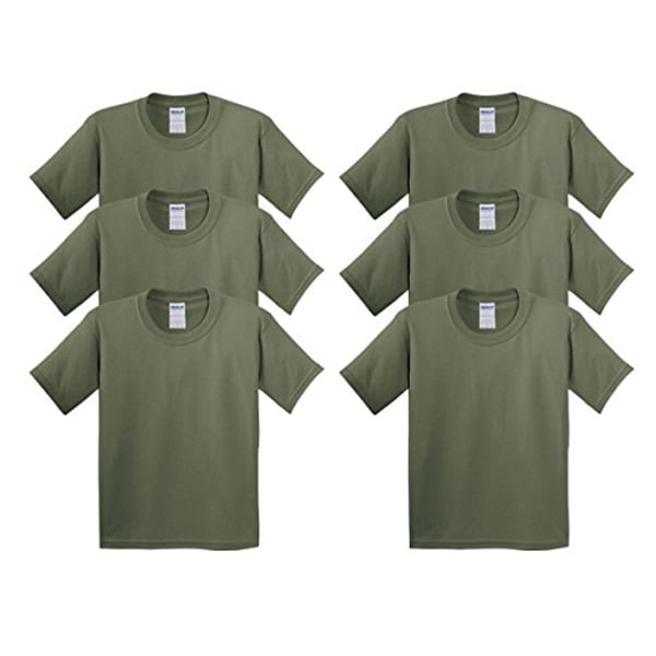 Gildan T-Shirt en Coton Épais pour Hommes - 5000 (Lot de 6)