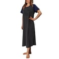 thumbnail image 5 of Loritta Nightgowns for Women Sleepwear Short Sleeve Sleepshirt Casual MooMoo Nightdress S-2XL, 5 of 5