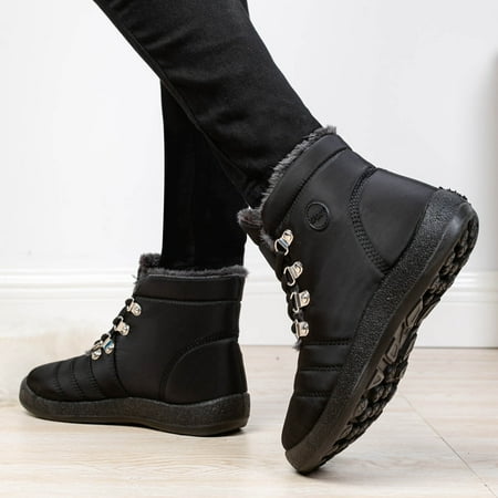 

Women Winter Warm Shoes Waterproof Comfortable Booties Mid Calf Outdoor Snow Boots