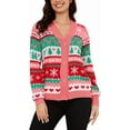 thumbnail image 1 of VENTELAN Classic Cardigan Ugly Christmas Sweaters for Women V Neck Button Down Sweater with Fun Patterns and Animals,S-2XL, 1 of 7