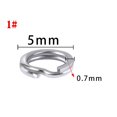 thumbnail image 1 of 50Pcs Fishing Rings Stainless Steel Split Rings High Quality Strengthen Solid Ring Lure Connecting Fishing Accessories He Qiyong unisex, 1 of 2
