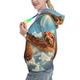 thumbnail image 2 of Wukai Sunshine Cloud Bulldog Print Womens Hoodies Fleece Sweatshirts Long Sleeve Sweaters Pullover Fall Outfits Winter Clothes-XX-Large, 2 of 7