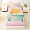 thumbnail image 3 of Erosebridal Rodent Animal Capybara Twin Sheet Sets,Cartoon Cute Animal Bedding For Girls Kids 3 Pieces, 3 of 6