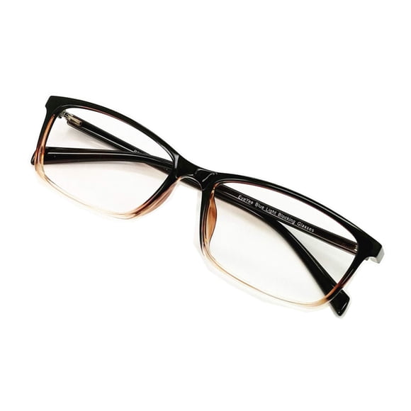 Lunettes de Lecture pour Ordinateur Bloquant la Lumière Bleue - Lunettes de Lecteur Anti-Éblouissement Légères pour Femmes Hommes (Marron Dégradé, 0,00)