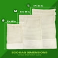 thumbnail image 3 of JUNELILY Reusable Grocery Bags Eco-Friendly for Shopping Farmers Market - Organic Cotton Mesh Bag for Fruits Vegetables Toys (Medium 13x11 in), 3 of 10