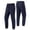 Dark Blue, variant on YLSDY Men's Solid Jogger Pants, Elastic Drawstring Waist, Zipper Pockets, Casual Athletic Trousers Dark Blue XL