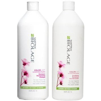 Matrix Biolage COLORLAST Shampoo and Conditioner Liter Duo, 33.8 Oz (Best Cheap Shampoo And Conditioner For Color Treated Hair)