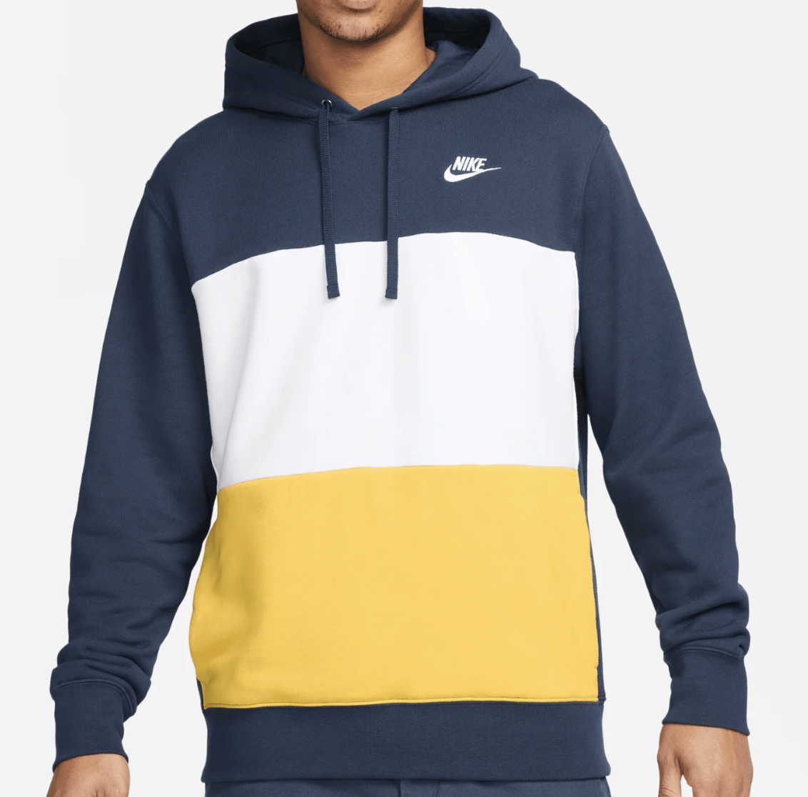 Nike Club Fleece Men's French Terry Color-Blocked Hoodie-XL-FB7415-323 -  Walmart.com