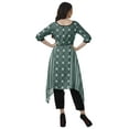 thumbnail image 4 of Moomaya Indian Tunic Top Pant Set 3/4 Sleeves Printed Women Designer Kurta Kurti, 4 of 6