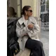 thumbnail image 5 of Abrigos informales de doble botonadura para mujer, chaquetas de manga larga con bolsillos y solapa grande, ropa de calle elegante para mujer, Otoño, 2024, 5 of 5