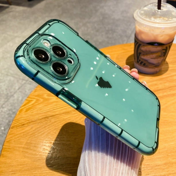 Funda De Silicona Suave Para Parachoques De Neón Para iPhone 13 Pro Max 11 12 XS XR 2in1 Fluorescentes De Lujo Luminosas A Prueba De Golpes