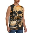 thumbnail image 2 of Kdxio Grim Coffee Skull for Men's Muscle T-shirt,Sleeveless for Workout Running Athletic Gym Lounge Casual, 2 of 5