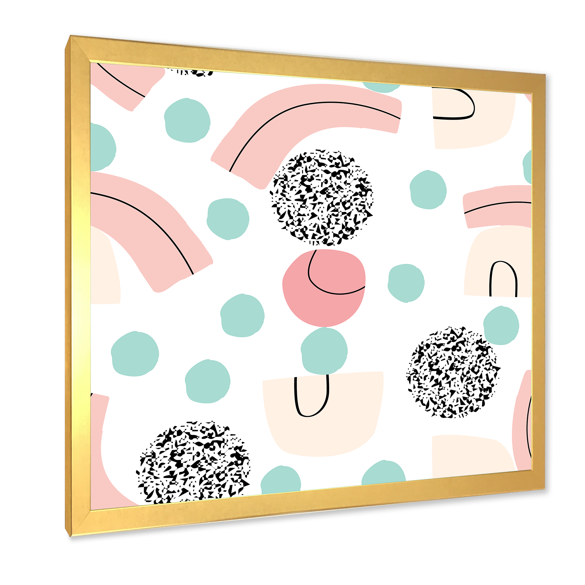Designart 'Elements and Organic In Pastel Tones' Modern Framed Art Print