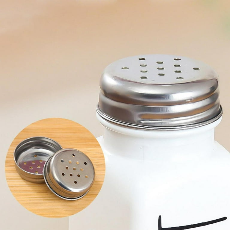 Farmhouse Salt And Pepper Shakers Set With Adjustable Lids, Modern